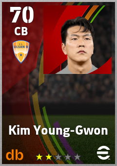 Kim Young-Gwon — CB, OVR 70, MAX 70