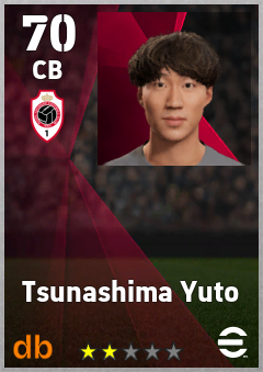 Tsunashima Yuto — CB, OVR 70, MAX 70