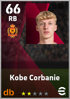 Kobe Corbanie eFootball player card