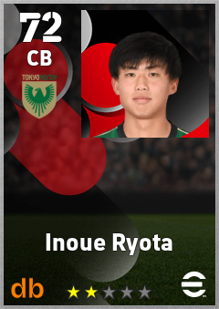 Inoue Ryota — CB, OVR 72, MAX 72