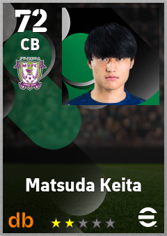 Matsuda Keita — CB, OVR 72, MAX 72