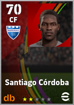 Santiago Córdoba — CF, OVR 70, MAX 70