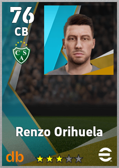 Renzo Orihuela — CB, OVR 76, MAX 76