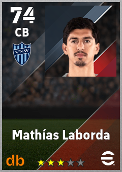 Mathías Laborda — CB, OVR 74, MAX 74