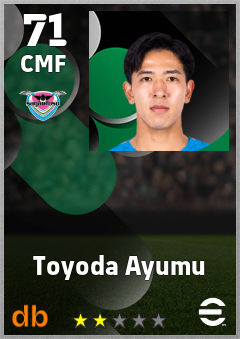 Toyoda Ayumu — CMF, OVR 71, MAX 71