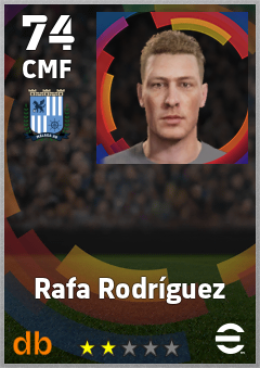 Rafa Rodríguez — CMF, OVR 74, MAX 74