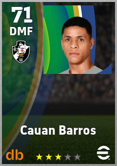 Cauan Barros — DMF, OVR 71, MAX 71