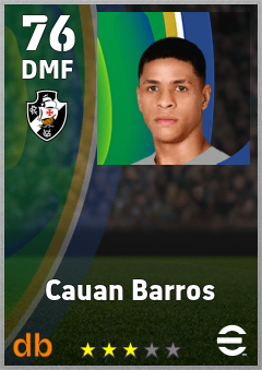 Cauan Barros — DMF, OVR 76, MAX 76