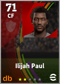 Ilijah Paul eFootball player card