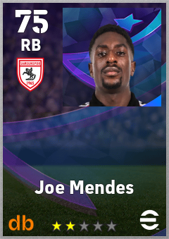 Joe Mendes — RB, OVR 75, MAX 75