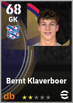Bernt Klaverboer — GK, OVR 68, MAX 68