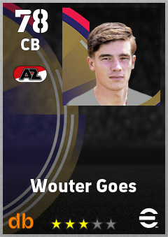 Wouter Goes — CB, OVR 78, MAX 78