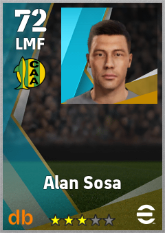 Alan Sosa — LMF, OVR 72, MAX 72