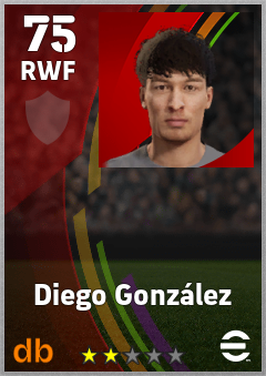 Diego González — RWF, OVR 75, MAX 75