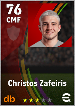 Christos Zafeiris — CMF, OVR 76, MAX 76
