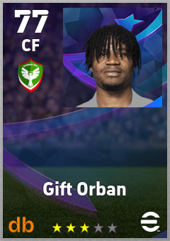 Gift Orban — CF, OVR 77, MAX 77