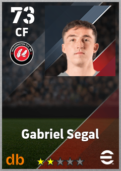 Gabriel Segal — CF, OVR 73, MAX 73