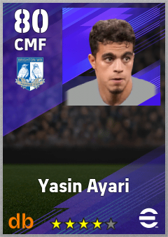 Yasin Ayari — CMF, OVR 80, MAX 80