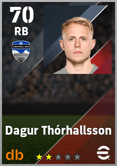 Dagur Thórhallsson — RB, OVR 70, MAX 70