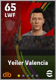 Yeiler Valencia eFootball player card