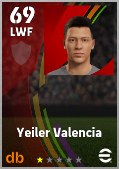 Yeiler Valencia — LWF, OVR 69, MAX 69
