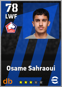 Osame Sahraoui — LWF, OVR 78, MAX 78