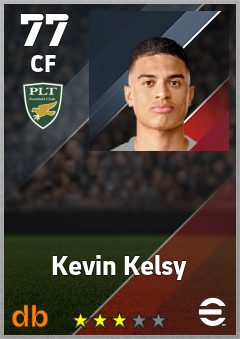 Kevin Kelsy — CF, OVR 77, MAX 77