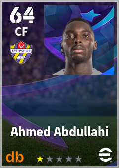 Ahmed Abdullahi — CF, OVR 64, MAX 64