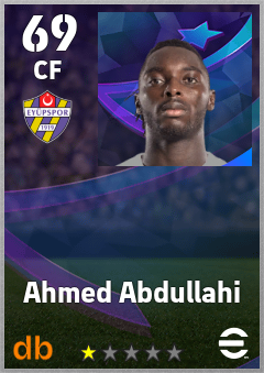 Ahmed Abdullahi — CF, OVR 69, MAX 69