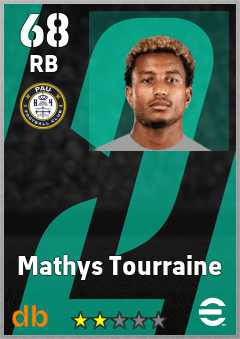 Mathys Tourraine — RB, OVR 68, MAX 68
