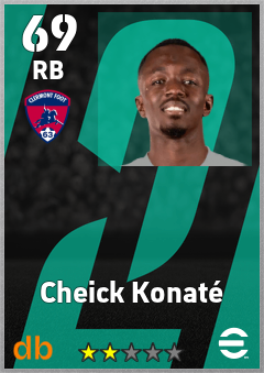 Cheick Konaté — RB, OVR 69, MAX 69