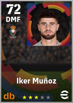 Iker Muñoz — DMF, OVR 72, MAX 72