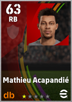 Mathieu Acapandié — RB, OVR 63, MAX 63