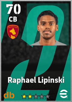 Raphael Lipinski — CB, OVR 70, MAX 70
