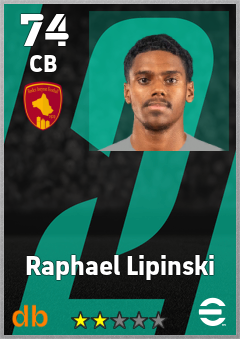 Raphael Lipinski — CB, OVR 74, MAX 74