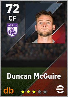 Duncan McGuire — CF, OVR 72, MAX 72