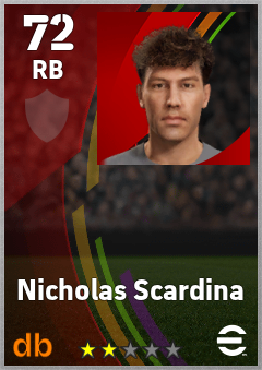 Nicholas Scardina eFootball player card
