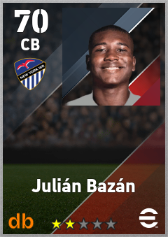 Julián Bazán — CB, OVR 70, MAX 70