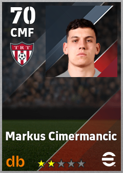 Markus Cimermancic — CMF, OVR 70, MAX 70
