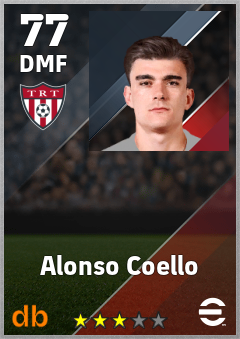 Alonso Coello — DMF, OVR 77, MAX 77