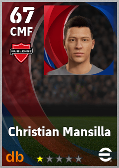 Christian Mansilla — CMF, OVR 67, MAX 67