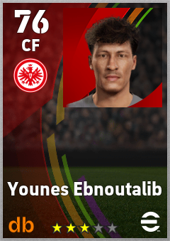 Younes Ebnoutalib — CF, OVR 76, MAX 76