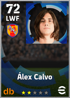 Álex Calvo — LWF, OVR 72, MAX 72