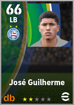 José Guilherme — LB, OVR 66, MAX 66
