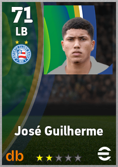 José Guilherme — LB, OVR 71, MAX 71