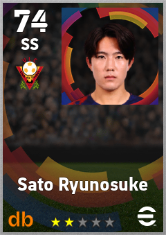 Sato Ryunosuke — SS, OVR 74, MAX 74