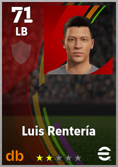 Luis Rentería — LB, OVR 71, MAX 71
