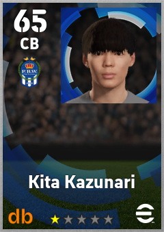 Kita Kazunari — CB, OVR 65, MAX 65