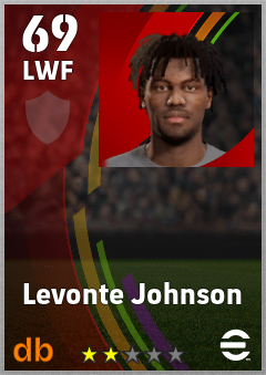 Levonte Johnson eFootball player card