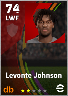 Levonte Johnson eFootball player card